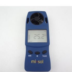 MISOL 1 UNIT of Handheld Anemometer with Tripod, wind speed wind chill thermometer