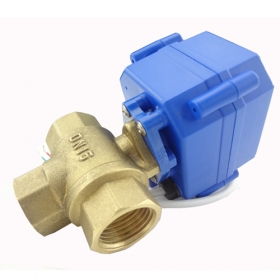 MISOL 3 way motorized ball valve DN15 (reduce port), electric ball valve( T Port), motorized valve