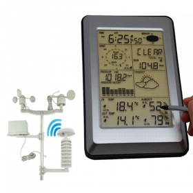 MISOL Professional Wireless Weather Station Touch Panel w/ Solar sensor, w/ PC interface