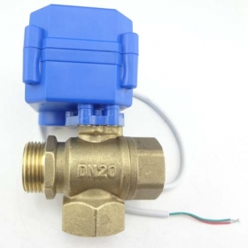 MISOL 10 UNITS OF 3 way motorized ball valve DN20 (reduce port), T port, electric ball valve, motorized valve