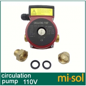 MISOL 110v Brass circulation pump 3 speed, for solar water heater or for hot water heating system