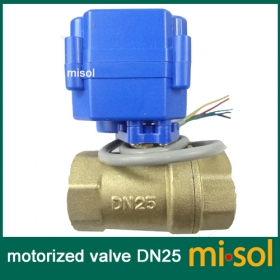 MISOL 10 UNITS OF motorized valve brass, G1" DN25, 2 way, CR05, electrical valve, motorized ball valve