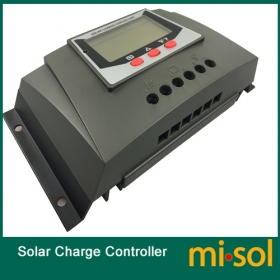 MISOL solar regulator 30A 12V 24v solar charge controller PWM, for solar panel battery charging