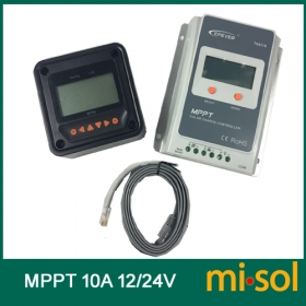 MISOL Tracer MPPT Solar regulator 10A with remote meter, 12/24v, Solar Charge Controller 10A, NEW